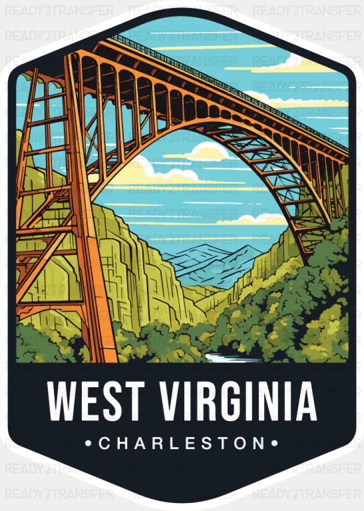 West Virginia Charleston - States & Cities DTF Transfer