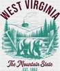West Virginia The Mountain State - States & Cities DTF Transfer