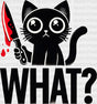 What Cat Knife Design - Cats Iron On Dtf Transfer Adult Unisex S & M (10’’) / Dark Color (See
