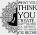 What You Think You Create - Yoga DTF Heat Transfer ready2transfer Black