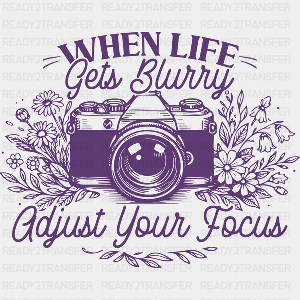 When Life Gets Blurry, Purple - Photography DTF Transfers