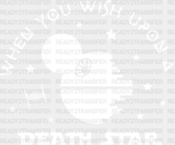 When You Wish Upon A Death Star Disney Dtf Transfer Adult Unisex - S & M (10’) / White