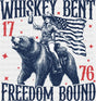 Whiskey Bent Freedom Bound - 4th Of July DTF Transfer Adult Unisex - S & M (10’’) / Dark Color Design (See Imaging)