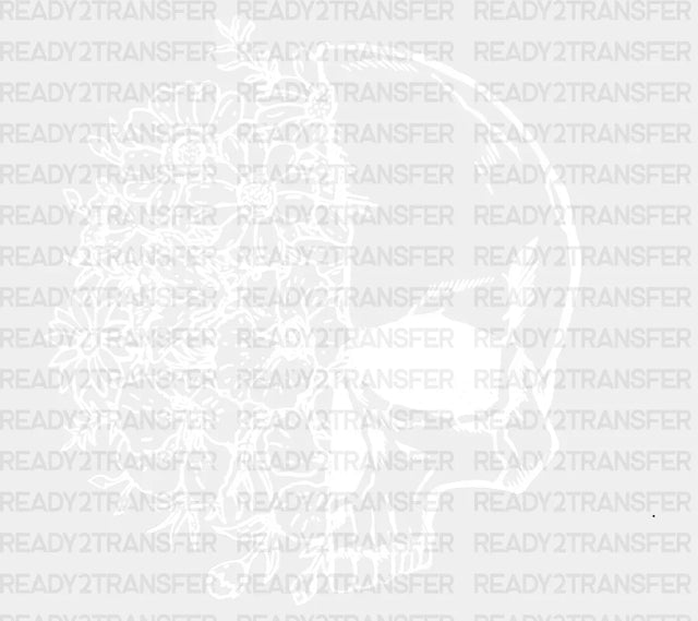 White Floral Deer DTF Transfer ready2transfer