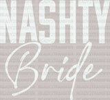 White Nashty Bride DTF Transfer ready2transfer