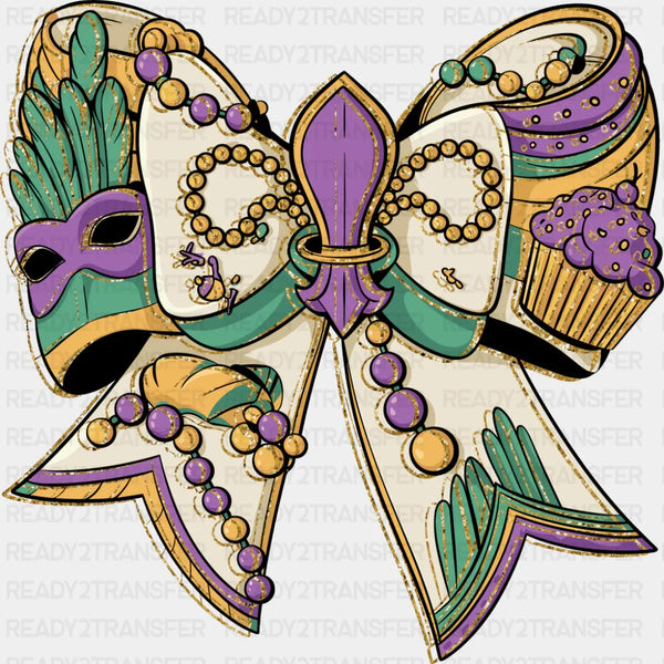 White Ribbon - Mardi Gras DTF Transfer