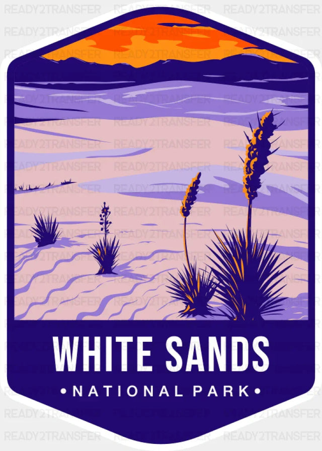 White Sands National Park Colorful Design - National Parks DTF Transfer ready2transfer