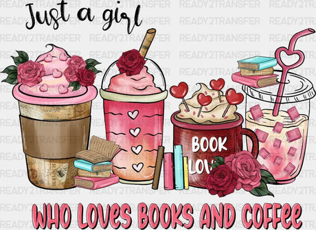 Who Loves Books And Coffee Dtf Transfer