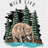Wilf Life, Bear - Hiking DTF Transfers ready2transfer Dark Color Design (See Imaging)