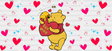 Winnie The Pooh Bee Mine - Valentine’s Day Cup Wrap Uv Sticker Permanent Dtf Decal