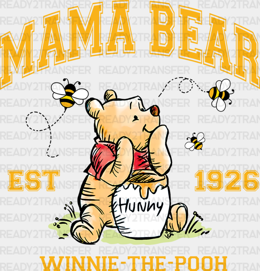 Winnie The Pooh Mama Bear Disney Dtf Transfer