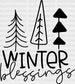 Winter Blessings DTF Transfer ready2transfer Black