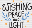 Wishing Peace And Light - Hanukkah Dtf Heat Transfer Adult Unisex S & M (10’’) / Black