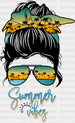 Woman Summer Vibes Summer DTF Transfer ready2transfer Black