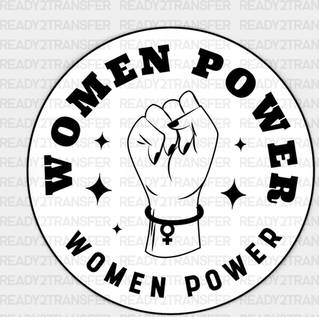 Women Power Rising Fist Design - Empowerment Dtf Heat Transfer Adult Unisex S & M (10’) / Black