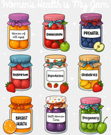 Women’s Health Is My Jam - Feminism DTF Transfer Adult Unisex - S & M (10’’) / Light Color Design (See Imaging)