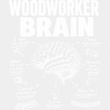 Woodworker Brain Black & White - Woodworking DTF Transfers - Adult Unisex - S & M (10’’) / Light Color Design (See