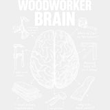 Woodworker Brain Thinking - Woodworking DTF Transfers - Adult Unisex - S & M (10’’) / Light Color Design (See Imaging)