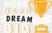 Work Hard Dream Big - Gym DTF Heat Transfer ready2transfer White