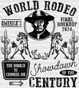 World Rodeo Showdown Of The Century Election Dtf Transfer Adult Unisex - S & M (10’) / White