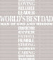 WORLDS BEST DAD CROSS - Father's Day DTF Transfer ready2transfer White