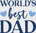 World's Best Dad Father's Day DTF Transfer ready2transfer Black
