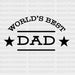 World's Best Dad Stars Father's Day DTF Transfer ready2transfer Black