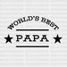 World's Best Papa Father's Day DTF Transfer ready2transfer Black