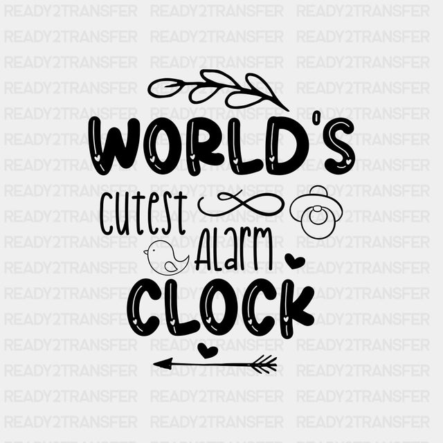 World's Cutest Alarm Clock - Baby DTF Transfer ready2transfer Dark Color Design (See Imaging)