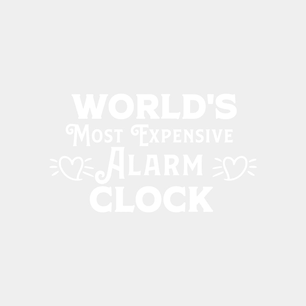 World's Most Expensive Alarm Clock - Baby DTF Transfer ready2transfer Light Color Design (See Imaging)