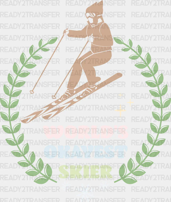 World's Okayest Skier - Skiing DTF Heat Transfer