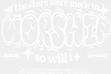 Worship B&W - Christianity DTF Transfer Adult Unisex - S & M (10’’) / Light Color Design (See Imaging)