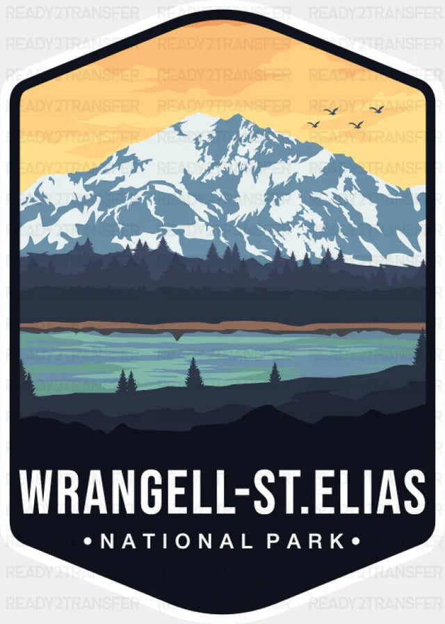 Wrangell St. Elias National Park Colorful Design - National Parks DTF Transfer ready2transfer