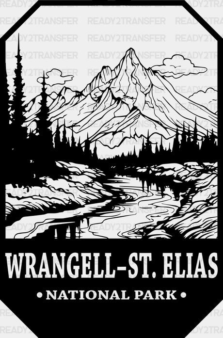 Wrangell-St.elias National Park Design - Parks Dtf Transfers Adult Unisex S & M (10’) / Black