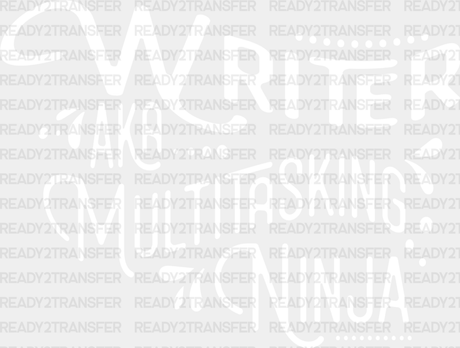 Writer Aka Multitasking Ninja - Writing Dtf Heat Transfer Adult Unisex S & M (10’’) / Light