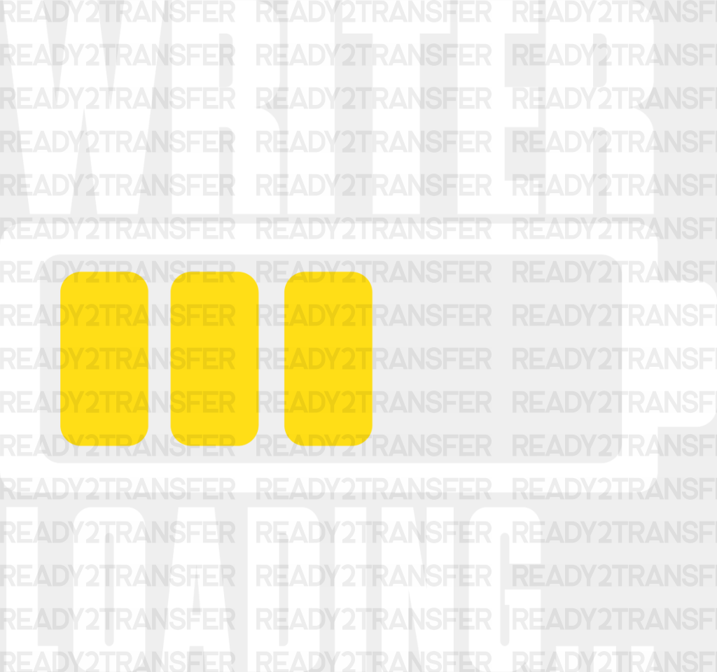 Writing Loading - Dtf Heat Transfer Adult Unisex S & M (10’’) / Light Color Design (See Imaging)