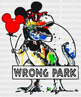 Wrong Park Disney Dtf Heat Transfer Vacation Design Mickey Minnie