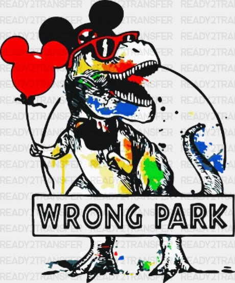 Wrong Park Disney Dtf Heat Transfer Vacation Design Mickey Minnie