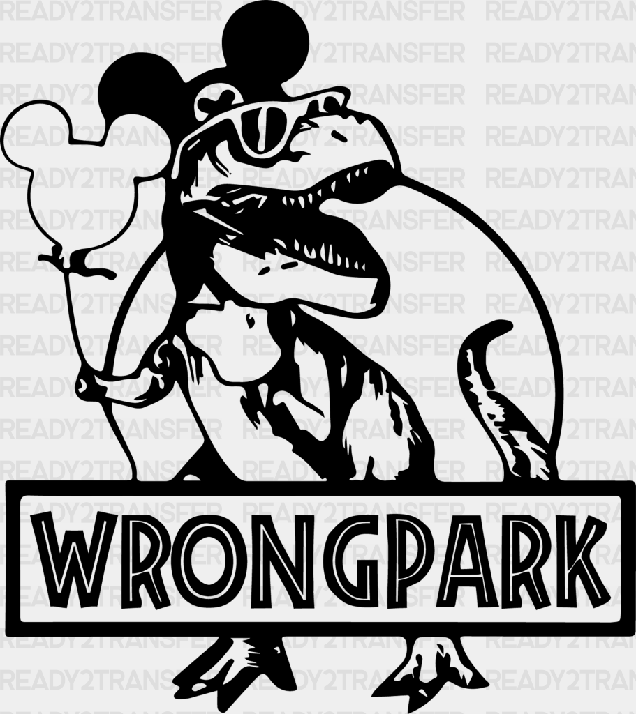 Wrongpark Disney Dtf Transfer Adult Unisex - S & M (10’) / Black