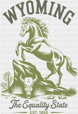 Wyoming The Equality State - States & Cities DTF Transfer