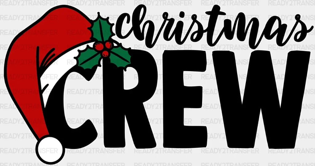 X Christmas Crew White Outlined Dtf Transfer