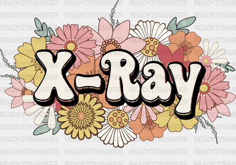 X-Ray Floral Design - Radiology Dtf Transfers