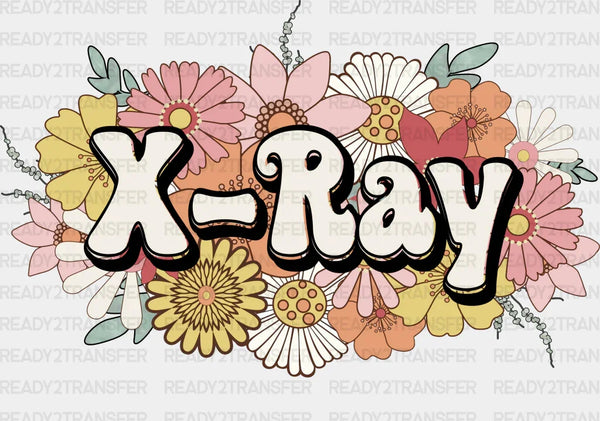X-Ray Floral Design  - Radiology DTF Transfers