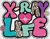 X-Ray Life Heartbeat Design - Radiology Dtf Transfers Adult Unisex S & M (10’’) / Black