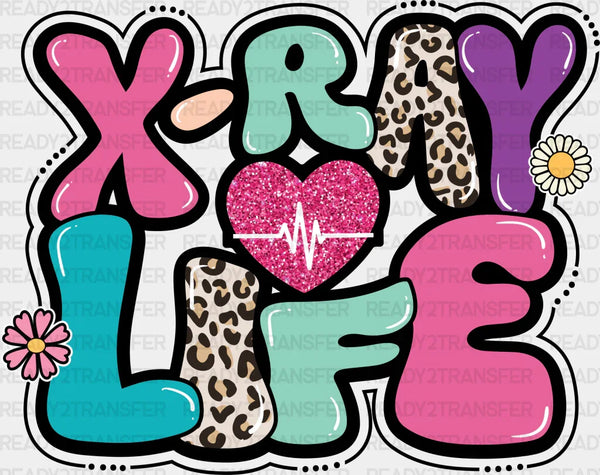 X-Ray Life Heartbeat Design - Radiology DTF Transfers