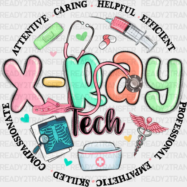X-Ray Tech Circle Design - Radiology DTF Transfers
