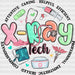 X-Ray Tech Circle Design - Radiology DTF Transfers ready2transfer Black