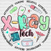 X-Ray Tech Circle Design - Radiology DTF Transfers ready2transfer White