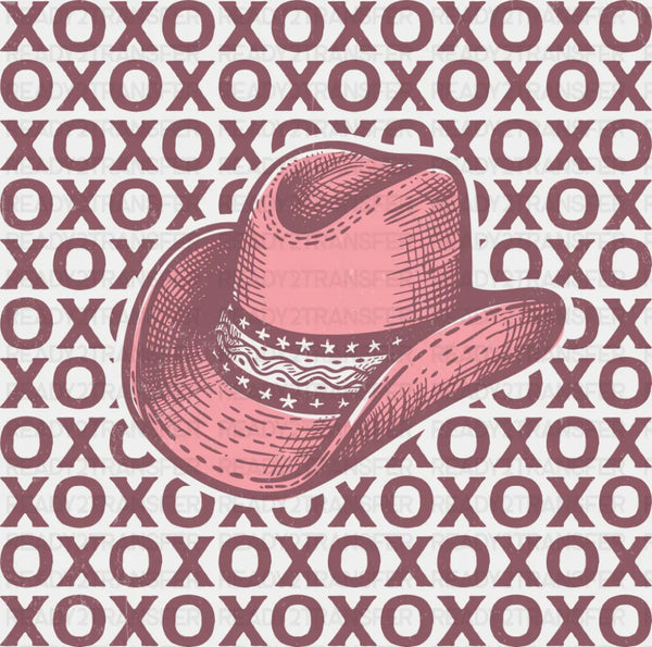 XOXO Hat Pink Design - Rodeo DTF Transfer