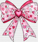 XOXO Ribbon Pink Heart - Valentine’s Day DTF Transfer